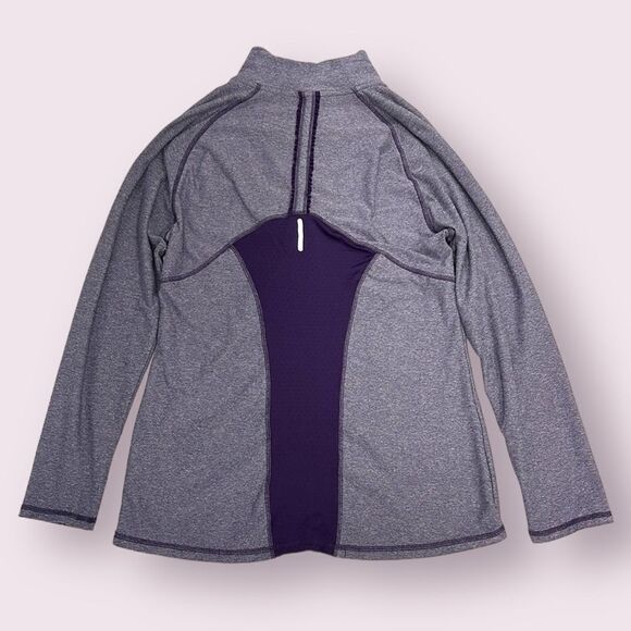 Champion Women’s Purple Quarter Zip Long Sleeve Pullover Size Medium - Picture 3 of 12